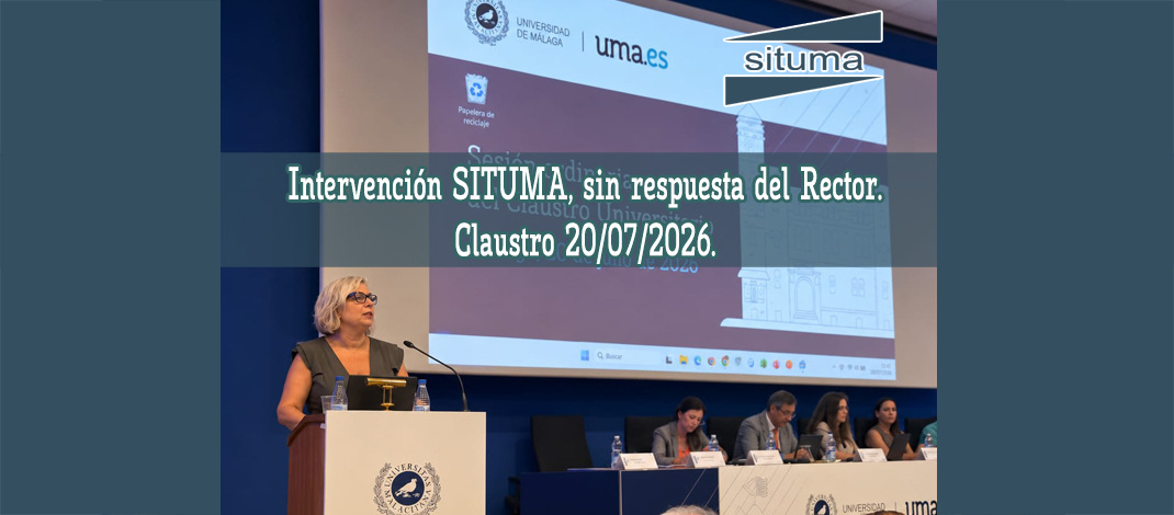 Intervención SITUMA, sin respuesta del Rector. Claustro 20/07/2026.